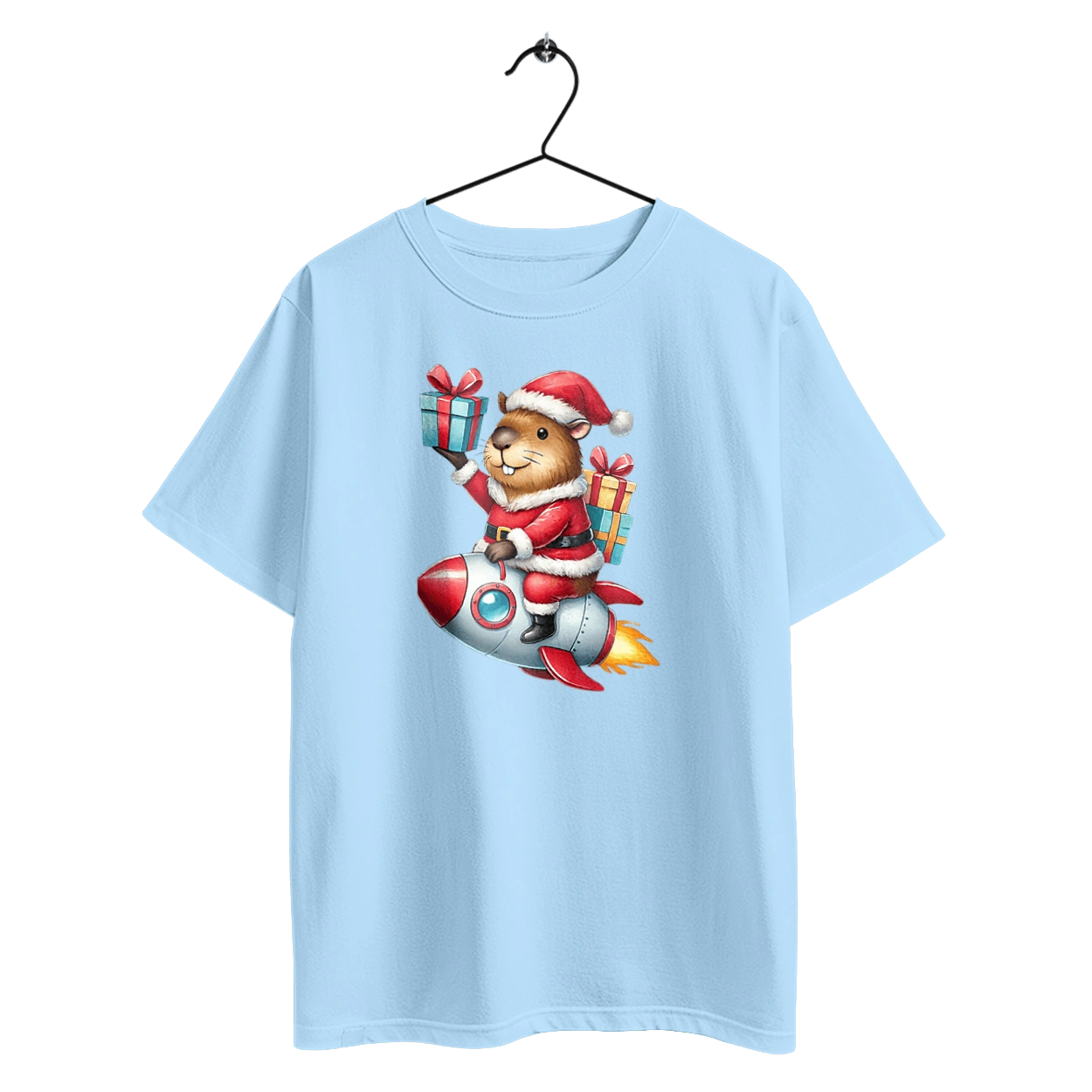 Christmas Capybara with a Gift