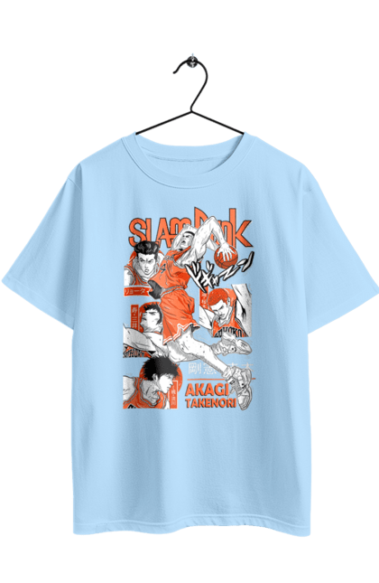 Oversized t-shirt with prints Slam Dunk Takenori Akagi. Anime, basketball, comedy, manga, school, shonen, slam dunk, sports anime, takenori akagi. 2070702