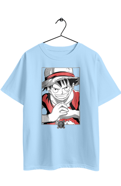 Футболка оверсайз з принтом "Ван Піс Луффі". Luffy, one piece, аніме, ван піс, великий куш, луффі, манга, монки де луффі, пірати. 2070702