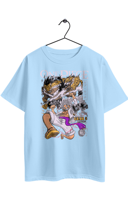 Футболка оверсайз з принтом "Ван Піс Роб Луччі и Луффі". Lucci, luffy, one piece, ван піс, великий куш, луффі, луччі, манга, пірати, роб луччі. 2070702