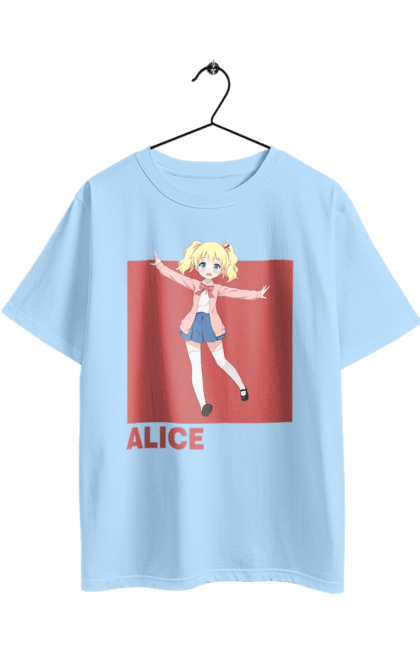 Oversized t-shirt with prints Kiniro Mosaic Alice Cartelet. Alice, alice cartelet, anime, gold mosaic, kiniro mosaic, kinmoza, manga. 2070702