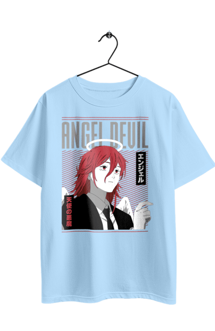 Oversized t-shirt with prints Chainsaw Man Angel Devil. Angel devil, anime, chainsaw man, demon, manga, shonen. 2070702