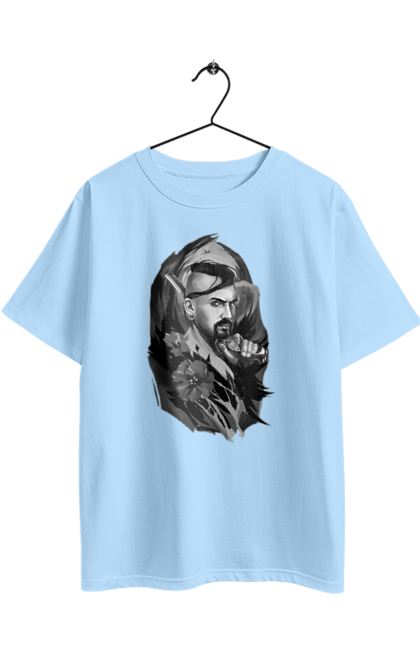 Oversized t-shirt with prints Cossack. Cossack, forelock, good ukrainian, pistol, tickets, vusa. 2070702