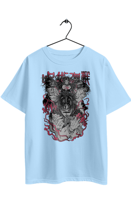 Футболка оверсайз з принтом "Магічна битва Чосо". Anime, choso, manga, аніме, манга, містика, темне фентезі, чосо. 2070702