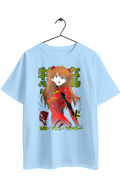 Футболка оверсайз з принтом "Євангеліон Аска". Asuka, аніме, аска, аска ленглі сорью, єва, єва 02, євангеліон, манга, меха, синдзі. 2070702