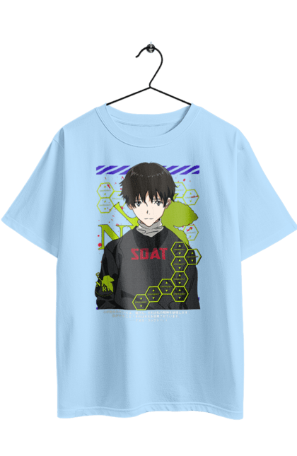 Футболка оверсайз з принтом "Євангеліон". Evangelion, neon genesis evangelion, аніме, єва 01, євангеліон, манга, синдзі, янгол. 2070702