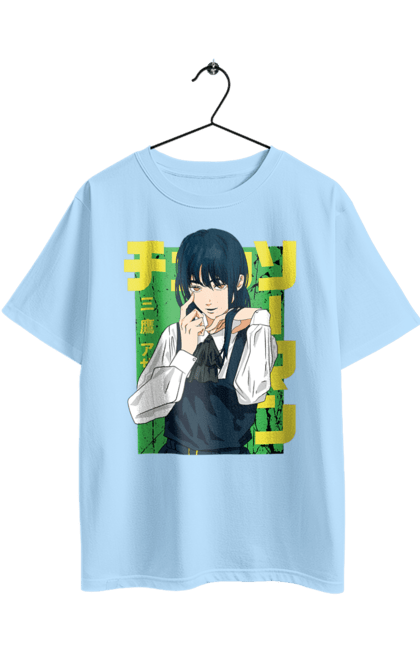 Футболка оверсайз з принтом "Людина Бензопила Аса". Anime, asa, chainsaw man, manga, mitaka asa, yoru, аніме, аса, аса мітака, йор. 2070702