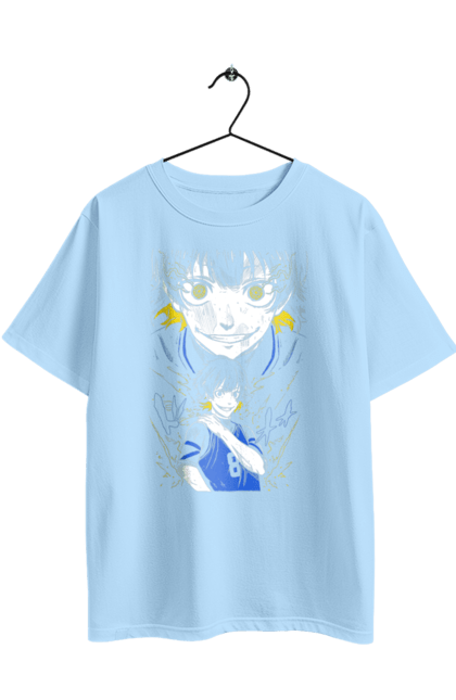 Oversized t-shirt with prints Blue Lock Meguru Bachira. Anime, bachira, blue lock, blue prison, football, manga, meguru, meguru bachira, sport. 2070702
