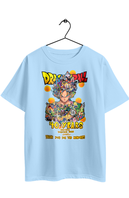 Oversized t-shirt with prints Dragon Ball. Anime, dragon ball, goku, manga, tv series, vegeta. 2070702
