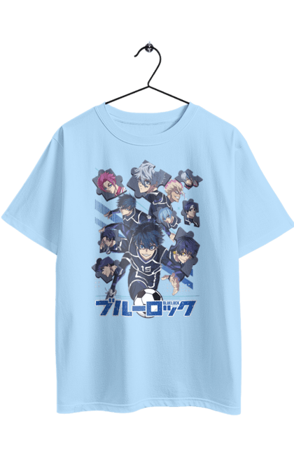 Oversized t-shirt with prints Blue Lock. Anime, blue lock, blue prison, manga, sport, sports anime. 2070702