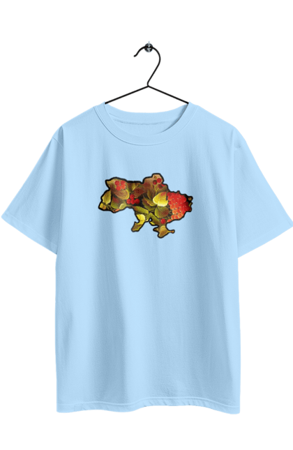 Футболка оверсайз з принтом "Справжня Україна". Барви, квіти, кольору, краса, листя, настрій, україна. 2070702