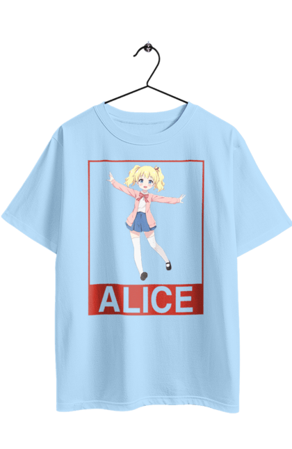 Oversized t-shirt with prints Kiniro Mosaic Alice Cartelet. Alice, alice cartelet, anime, gold mosaic, kiniro mosaic, kinmoza, manga. 2070702