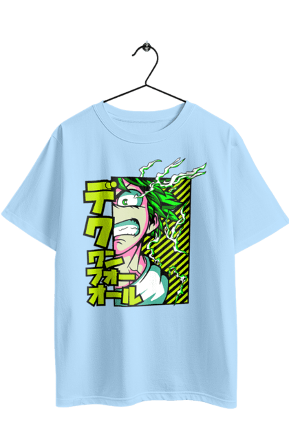 Футболка оверсайз з принтом "Моя академія героїв Мідорія". Izuku, midoriya, midoriya izuku, my hero academia, академія юей, аніме, ізуку мідорія, манга, мідорія, моя геройська академія. 2070702