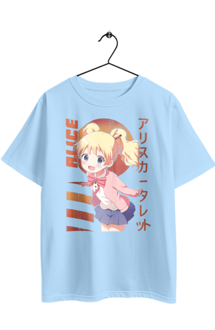 Oversized t-shirt with prints Kiniro Mosaic Alice Cartelet. Alice, alice cartelet, anime, gold mosaic, kiniro mosaic, kinmoza, manga. 2070702