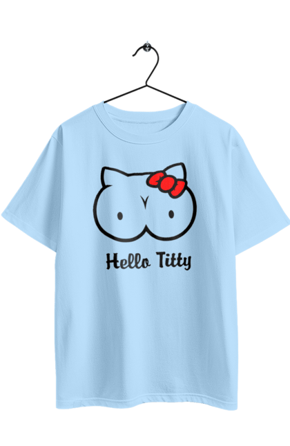 Футболка оверсайз з принтом "Hello Kitty". Hello, hello kitty, kitty, дорослі, краса. 2070702