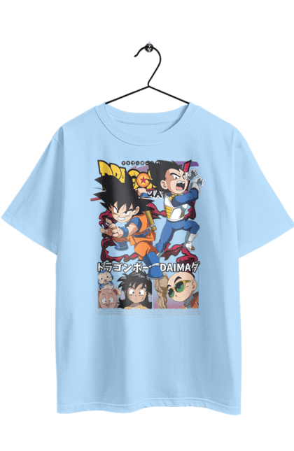 Футболка оверсайз з принтом "Перли дракона Дайма". Anime, dragon ball, dragon ball daima, goku, manga, vegeta, аніме, вегета, манга, перли дракона. 2070702