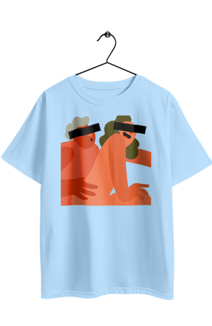 Футболка оверсайз з принтом "Кохання та прихована камера". Prikol, smex, гумор, дружба, жуйка, любов, мир, нас не впізнають, прихована камера, секс. 2070702