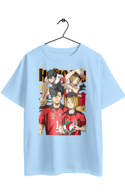 Oversized t-shirt with prints Haikyu!! Kuroo and Kenma. Anime, haikyu, kenma, kuroo, manga, sports anime, volleyball. 2070702