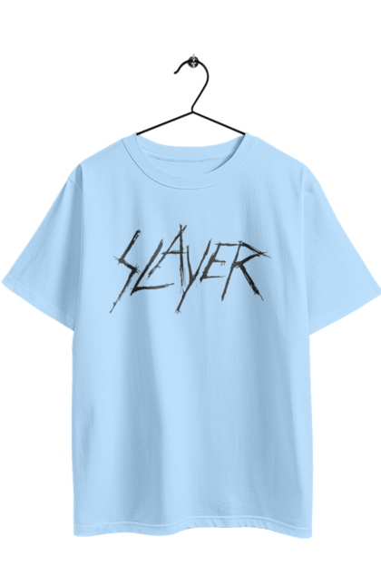 Oversized t-shirt with prints Slayer. Groove metal, group, metal band, music, nu metal, scull, slayer, speed metal, thrash metal. 2070702