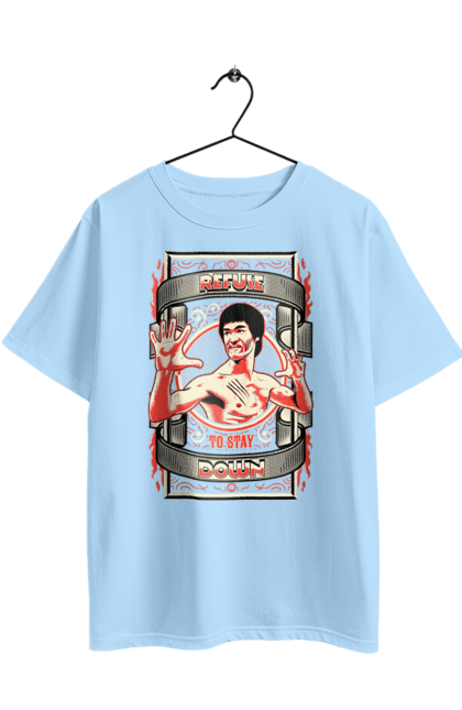 Футболка оверсайз з принтом "Брюс Лі". Bruce lee, актор, брюс лі, дракон, кіно, постер, фільм. 2070702