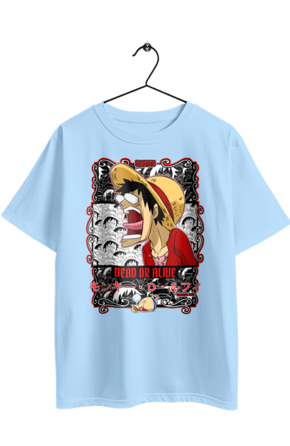 Oversized t-shirt with prints One Piece Luffy. Anime, luffy, manga, monkey de luffy, one piece, pirates. 2070702