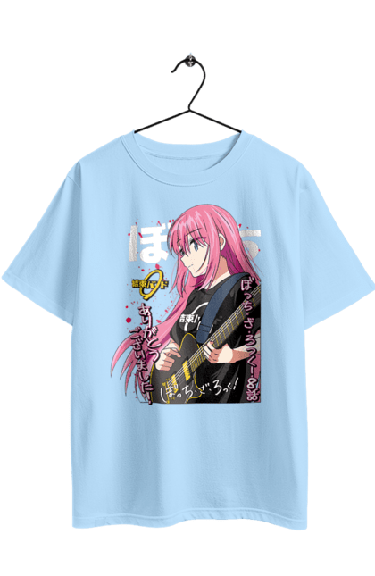 Футболка оверсайз с принтом Bocchi the Rock! Хитори Гото. Bocchi the rock, hitori gotou, аниме, манга, музыка, рок, хитори гото. 2070702