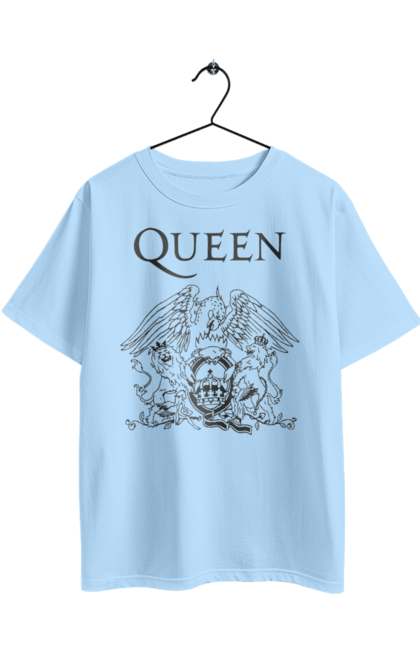 Футболка оверсайз с принтом Queen. Queen, глэм-рок, группа, квин, музыка, поп-рок, рок, хард-рок. 2070702