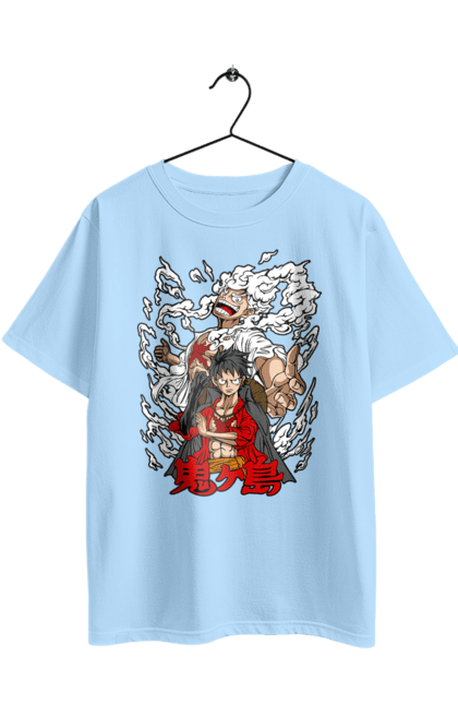 Футболка оверсайз з принтом "Ван Піс Луффі". Luffy, one piece, аніме, ван піс, великий куш, луффі, манга, монки де луффі, пірати. 2070702