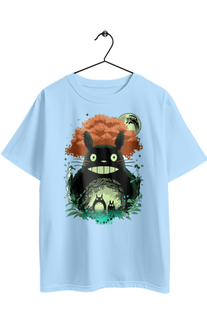 Футболка оверсайз з принтом "Тоторо". Аніме, комедія драма, мій сосід тоторо, пригоди, серіал, фентезі, фільм. 2070702