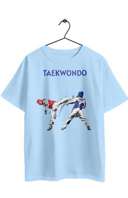 Oversized t-shirt with prints Taekwondo. Korea, martial arts, sport, taekwondo, training. 2070702