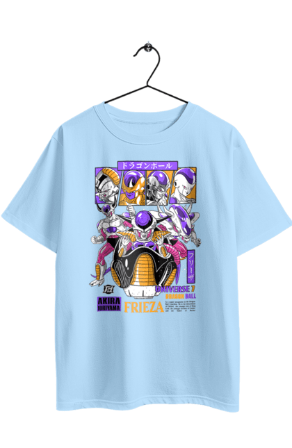 Oversized t-shirt with prints Dragon Ball Frieza. Anime, dragon ball, frieza, manga, tv series. 2070702