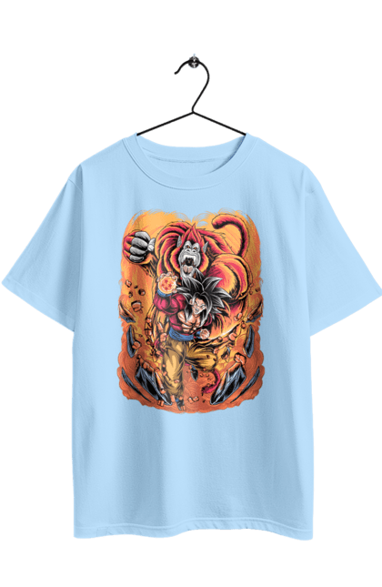 Oversized t-shirt with prints Dragon Ball Son Goku. Anime, dragon ball, goku, manga, son goku, tv series. 2070702