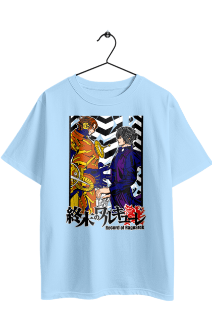 Футболка оверсайз з принтом "Повість про кінець світу Нікола Тесла та Вельзевул". Anime, beelzebub, manga, nikola tesla, record of ragnarok, аніме, вельзевул, комікс, манга, нікола тесла. 2070702