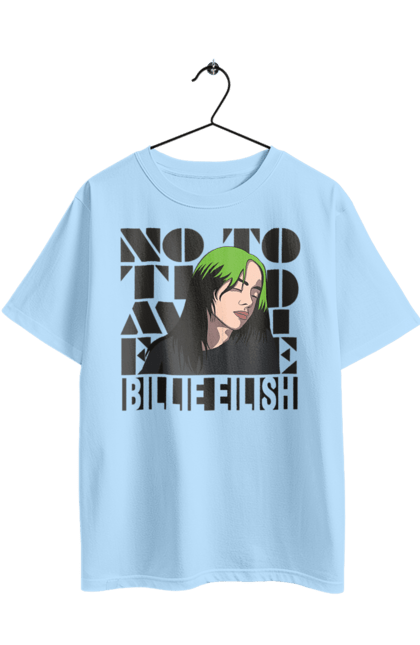 Футболка оверсайз з принтом "Біллі Айліш". Біллі айліш, логотип біллі айліш, принт біллі айліш, співачка біллі айліш. 2070702