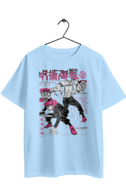 Футболка оверсайз з принтом "Магічна битва Сукуна". Anime, jujutsu kaisen, manga, sukuna, аніме, магічна битва, манга, містика, сукуна, темне фентезі. 2070702