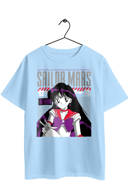 Футболка оверсайз з принтом "Сейлор Мун Марс". Rei hino, sailor moon, аніме, драма, махо седьо, рей хіно, сейлор марс, сейлор мун, серіал. 2070702