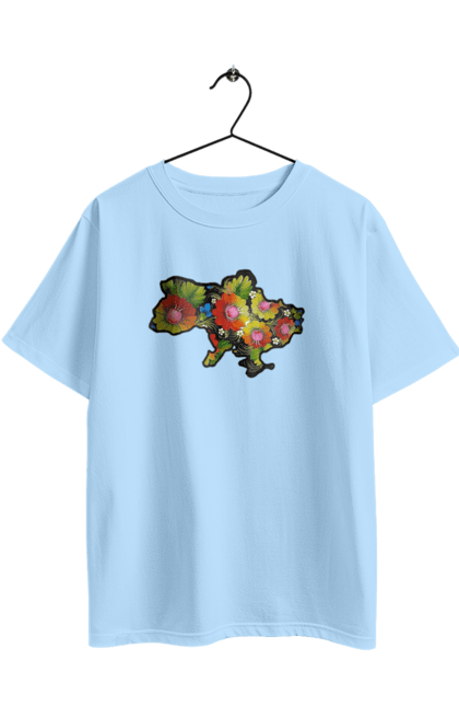 Футболка оверсайз з принтом "Справжня Україна". Барви, квіти, кольрі, краса, лепестки, листя, настрій, справжня україна. 2070702