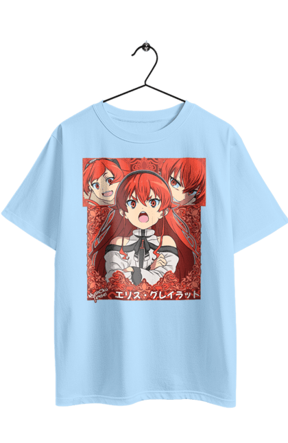 Футболка оверсайз с принтом Реинкарнация безработного Эрис Бореас Грейрат. Eris, eris boreas greyrat, jobless reincarnation, mushoku tensei, аниме, реинкарнация безработного, эрис, эрис бореас грейрат. 2070702
