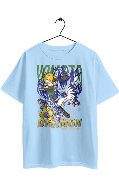 Oversized t-shirt with prints Digimon Ishida Yamato. Anime, bandai, digimon, digital monsters, ishida yamato, manga, media franchise, virtual pets. 2070702