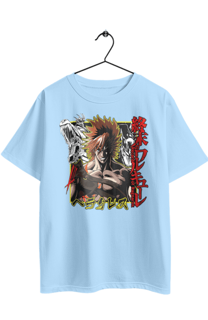Футболка оверсайз з принтом "Повість про кінець світу Геркулес". Anime, hercules, manga, record of ragnarok, аніме, геракл, геркулес, манга. 2070702