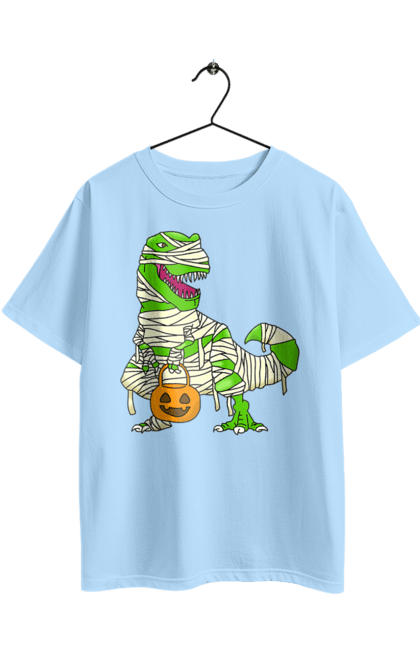 Футболка оверсайз з принтом "Хелловін динозавр". 31 жовтня, dinosaur, halloween, гелловін, динозавр, жовтень, капощі, ласощі, свято, хелловін. 2070702