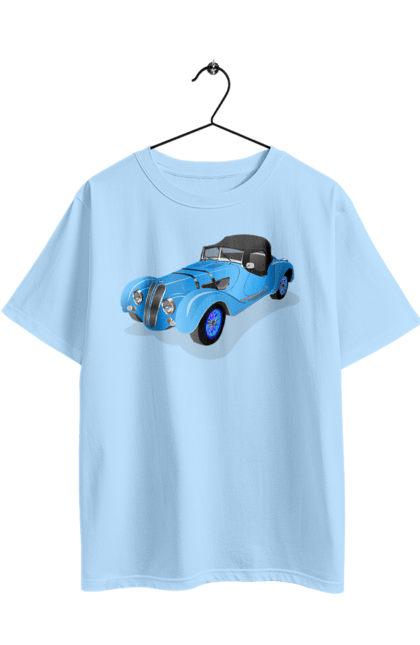 Футболка оверсайз з принтом "Автомобіль". Авто, автомобиль, класика, старовинна машина, старовинний. 2070702
