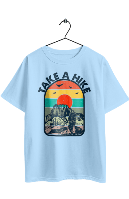 Oversized t-shirt with prints Take A Walk Climber, Mountains. Climber, hike, take a walk. 2070702