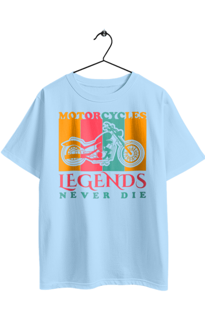 Oversized t-shirt with prints motorcycle legend. Legend, motorcycle, motorsport. 2070702