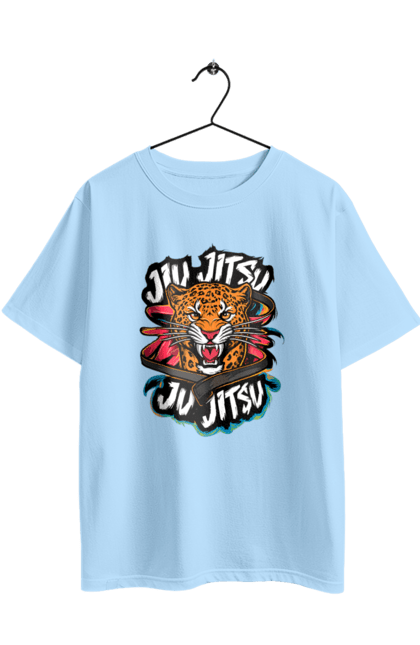 Футболка оверсайз з принтом "Джіу джитсу". Jujutsu, бойові мистецтва, джиу джитсу, джіу-джитсу, леопард, ніндзя, самурай, спорт, тварина, японія. 2070702