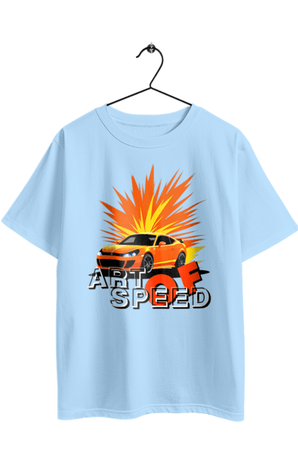 Oversized t-shirt with prints The art of speed. Auto, car, driver, motorist, speed. 2070702