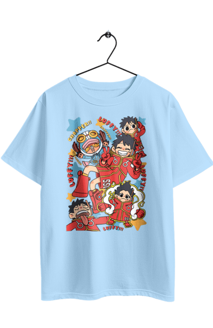 Oversized t-shirt with prints One Piece Luffy. Anime, luffy, manga, monkey de luffy, one piece, pirates. 2070702