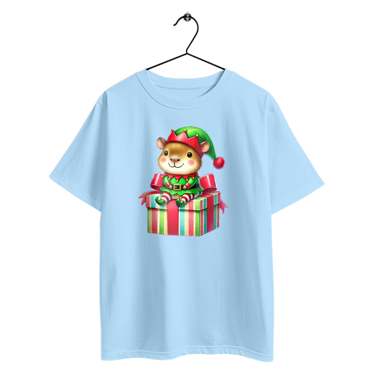 Christmas Capybara with a Gift