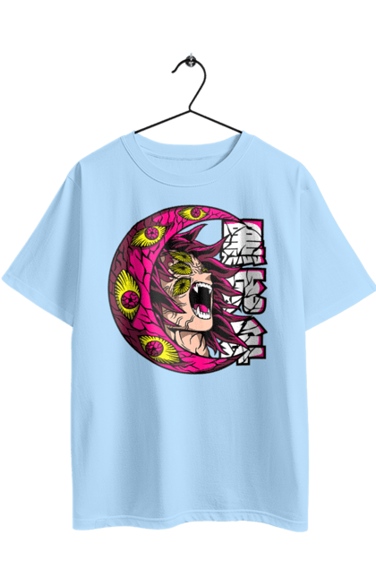 Футболка оверсайз з принтом "Винищувач Демонів Кокушибо". Demon slayer, kimetsu no yaiba, kokushibo, аніме, винищувач демонів, вища луна, дванадцять лун, демон, кокушибо, манга. 2070702