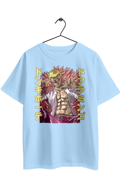 Футболка оверсайз з принтом "Ван Піс Донкіхот Дофламінго". Donquixote doflamingo, heavenly yaksha, one piece, аніме, ван пис, ван піс, манга, небесний якша. 2070702